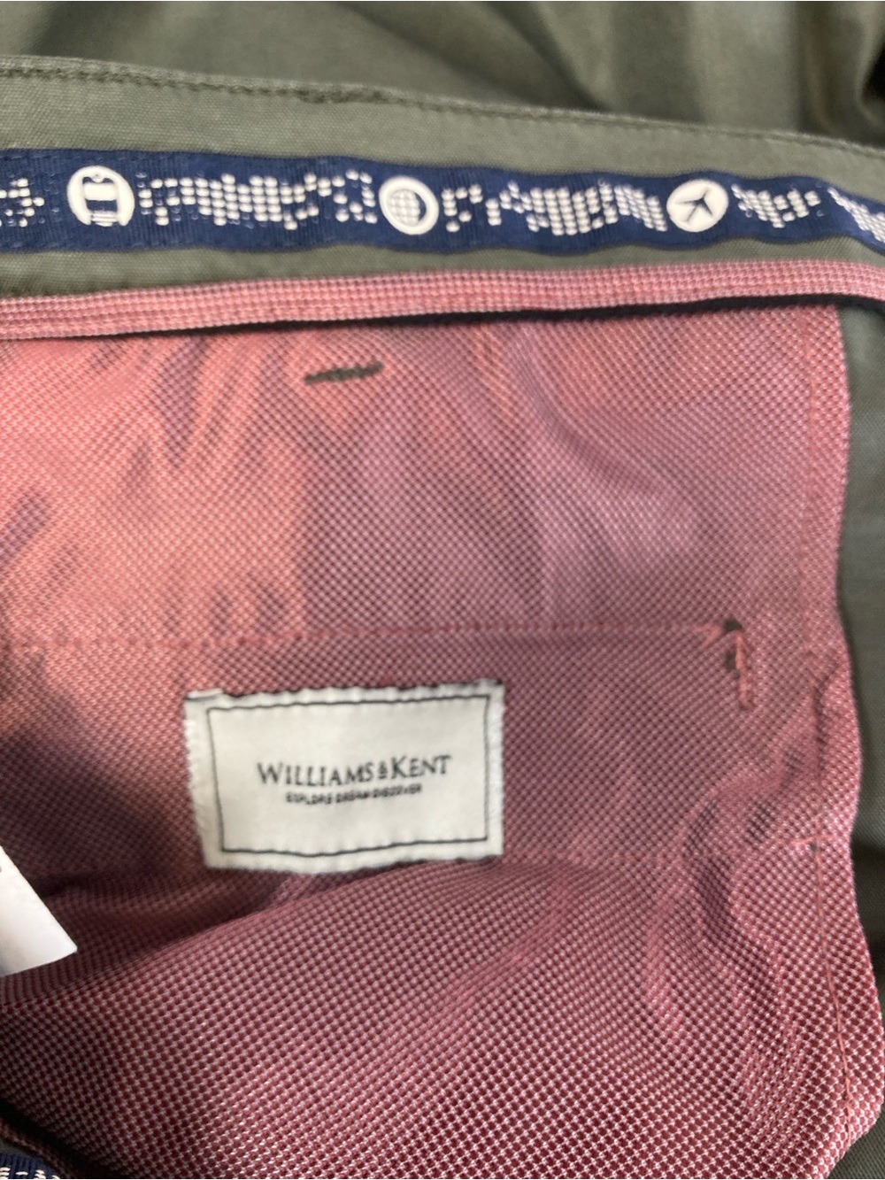 Williams & Kent Mansfield Relaxed Fit Pants Twill Olive Green Size 42 Casual - Picture 9 of 13